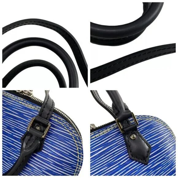 100% Authentic LOUIS VUITTON Nano Alma Epi Denim Handbag 1018-113024 - Picture 7 of 14